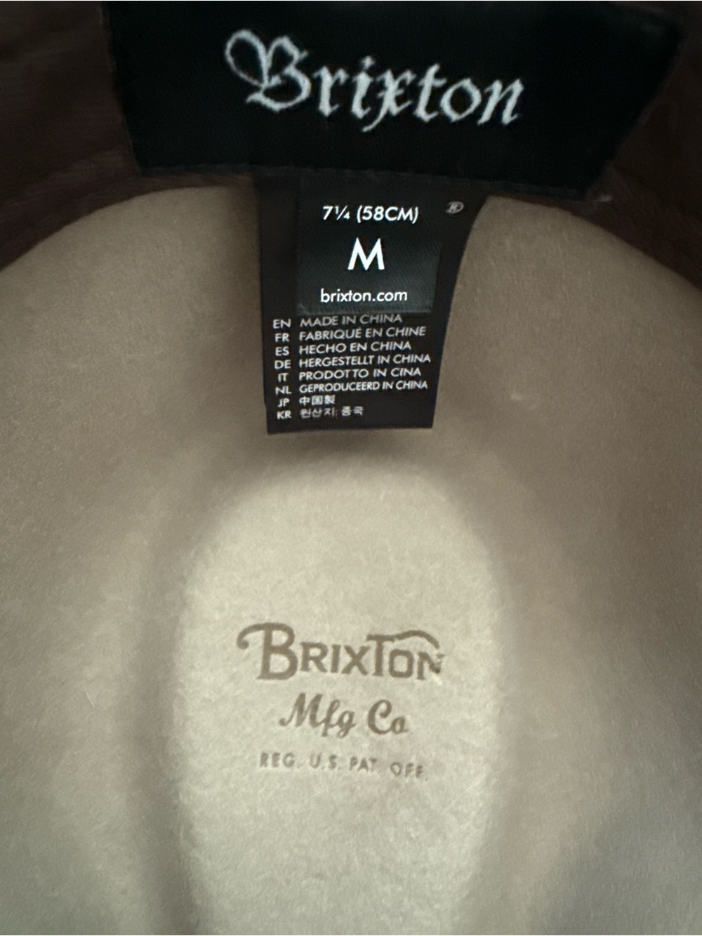 Brixton Taupe Wide-Brim Felt Fedora with Slim Band - Picture 3 of 3